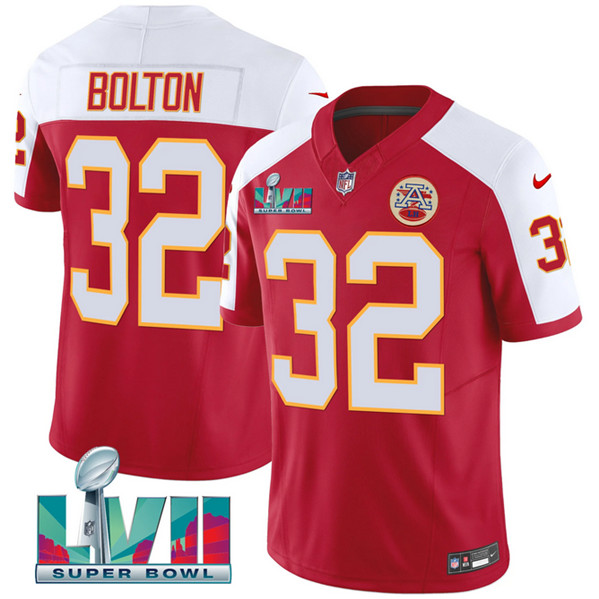 Men’s Kansas City Chiefs #32 Nick Bolton Red 2023 F.U.S.E. With Super Bowl LVII Patch Vapor Untouchable Limited Stitched Jersey Men’s Kansas City Chiefs #32 Nick Bolton Red 2023 F.U.S.E. With Super Bowl LVII Patch Vapor Untouchable Limited Stitched Jersey